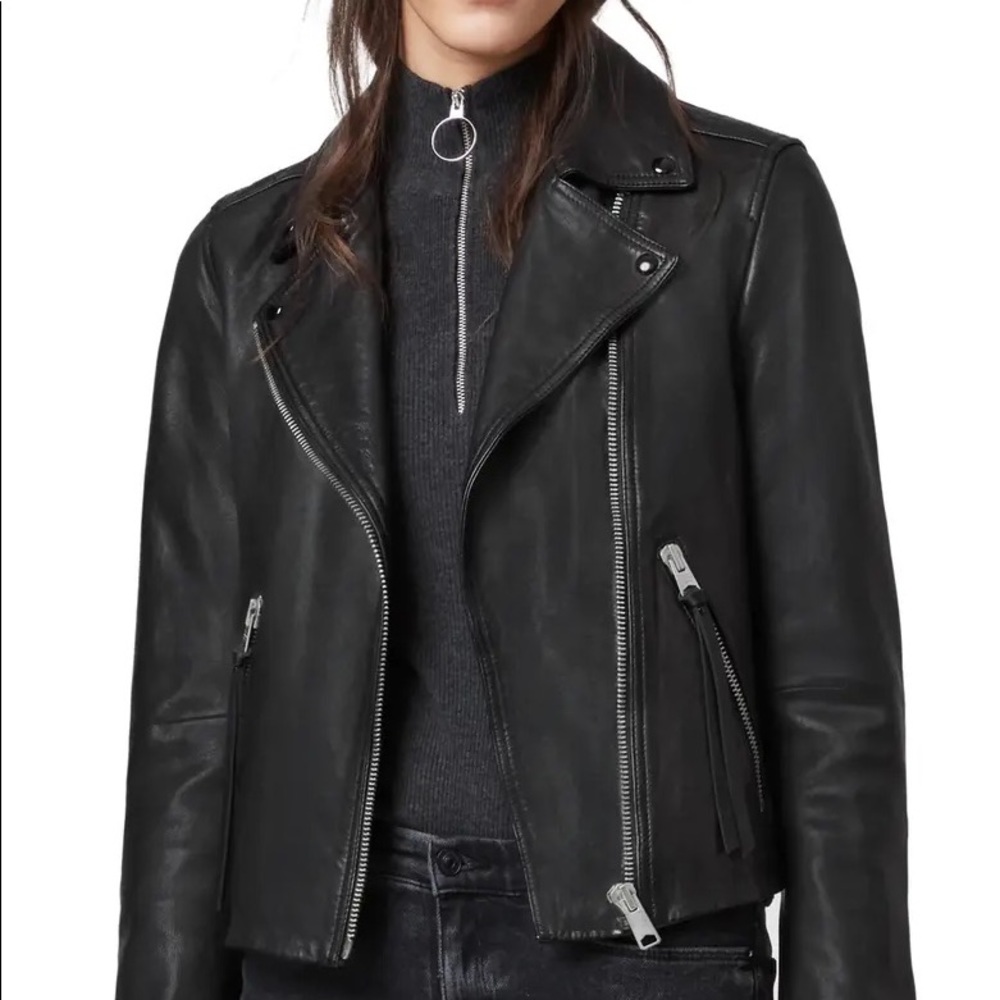 Allsaints black leather jacket